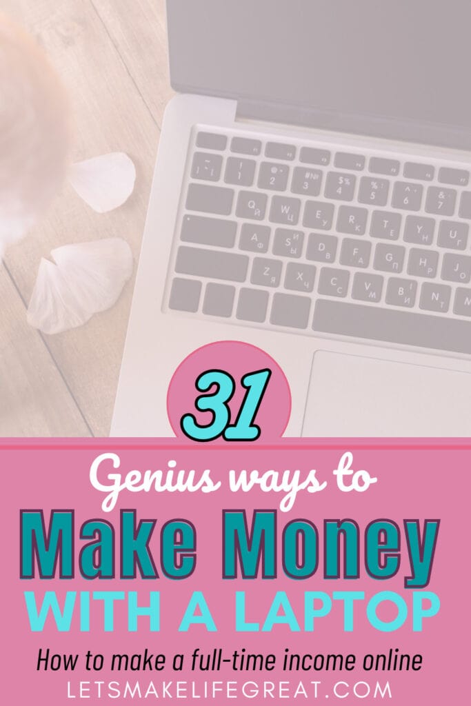 desk with laptop - how to make money with a laptop