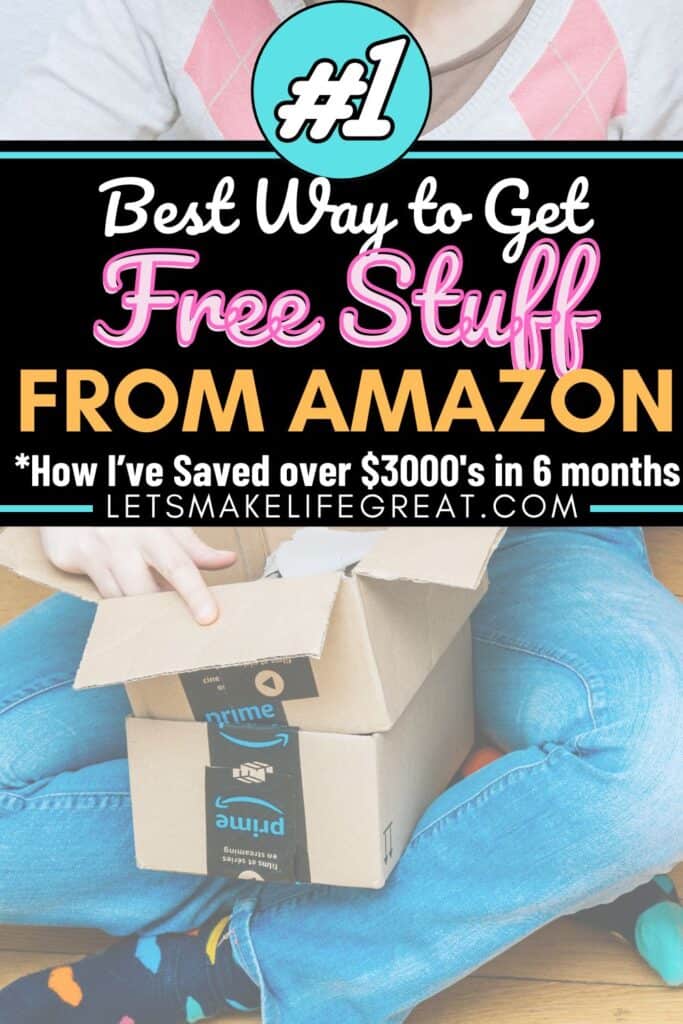 woman opening an amazon box - how to get free stuff from amazon