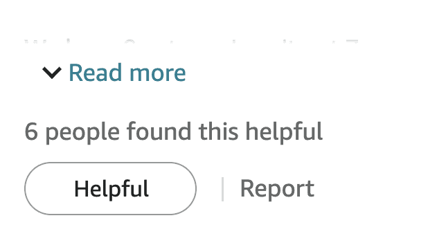 screenshot of the helpful Amazon review button