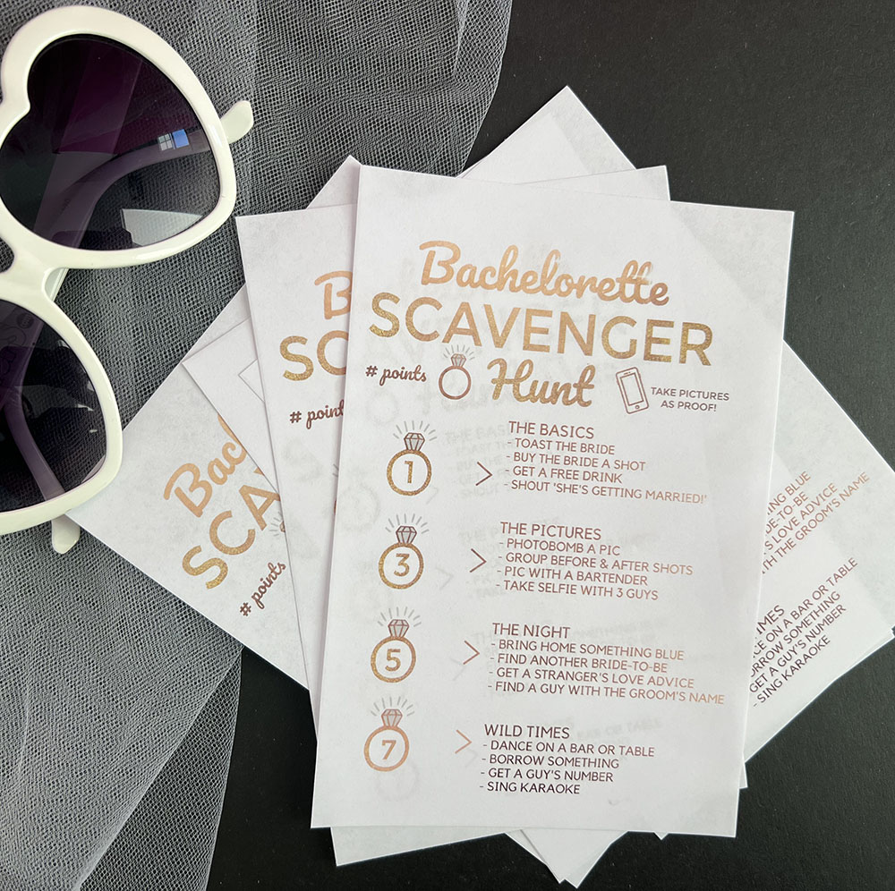 bachelorette scavenger hunt