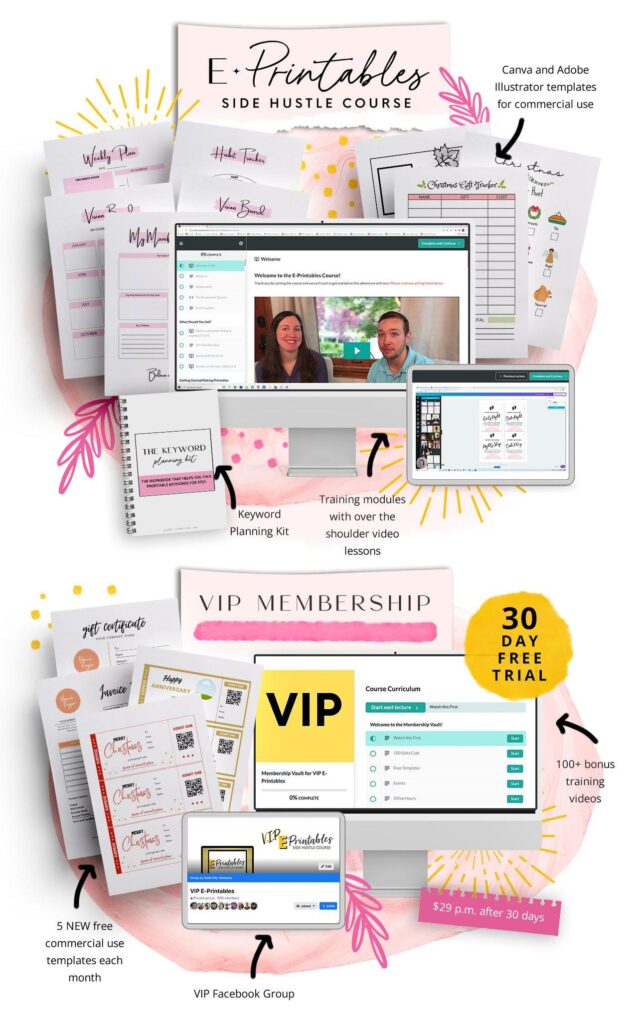 e-printables course by gold city ventures mockup